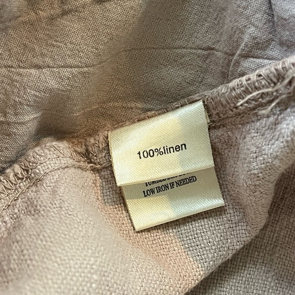 DYLAN 100% Linen Skirt in Oatmeal Tan Sz L - Picture 4 of 4